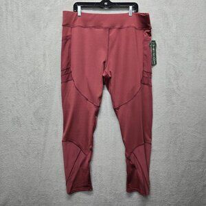 RAG 3X NWT Plus Size Leggings Pockets Mesh Panels Athletic Athleisure
